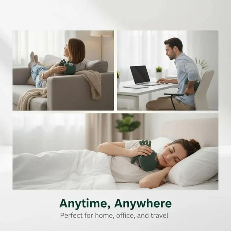 Smart Heated Neck & Shoulder Massager 4D Deep Tissue Kneading for Pain Relief & Relaxation