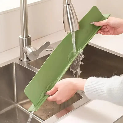 Suction For Kitchen And Bathroom Flexible Water Splash Stopper - 12 Inch (Random Color)