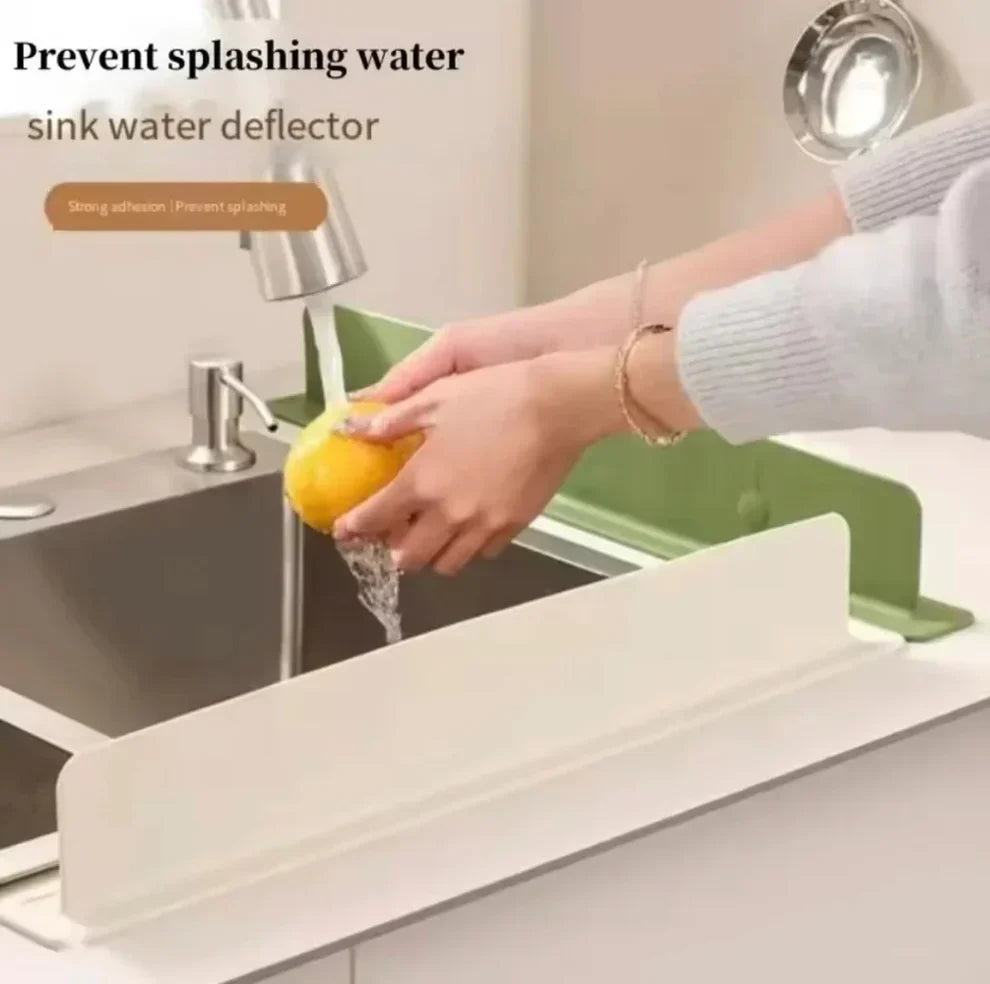 Suction For Kitchen And Bathroom Flexible Water Splash Stopper - 12 Inch (Random Color)